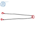 3/8" × 5' Lifting Chain Sling Double Leg w/ Grab Hook G80 4T/8800lb Capacity