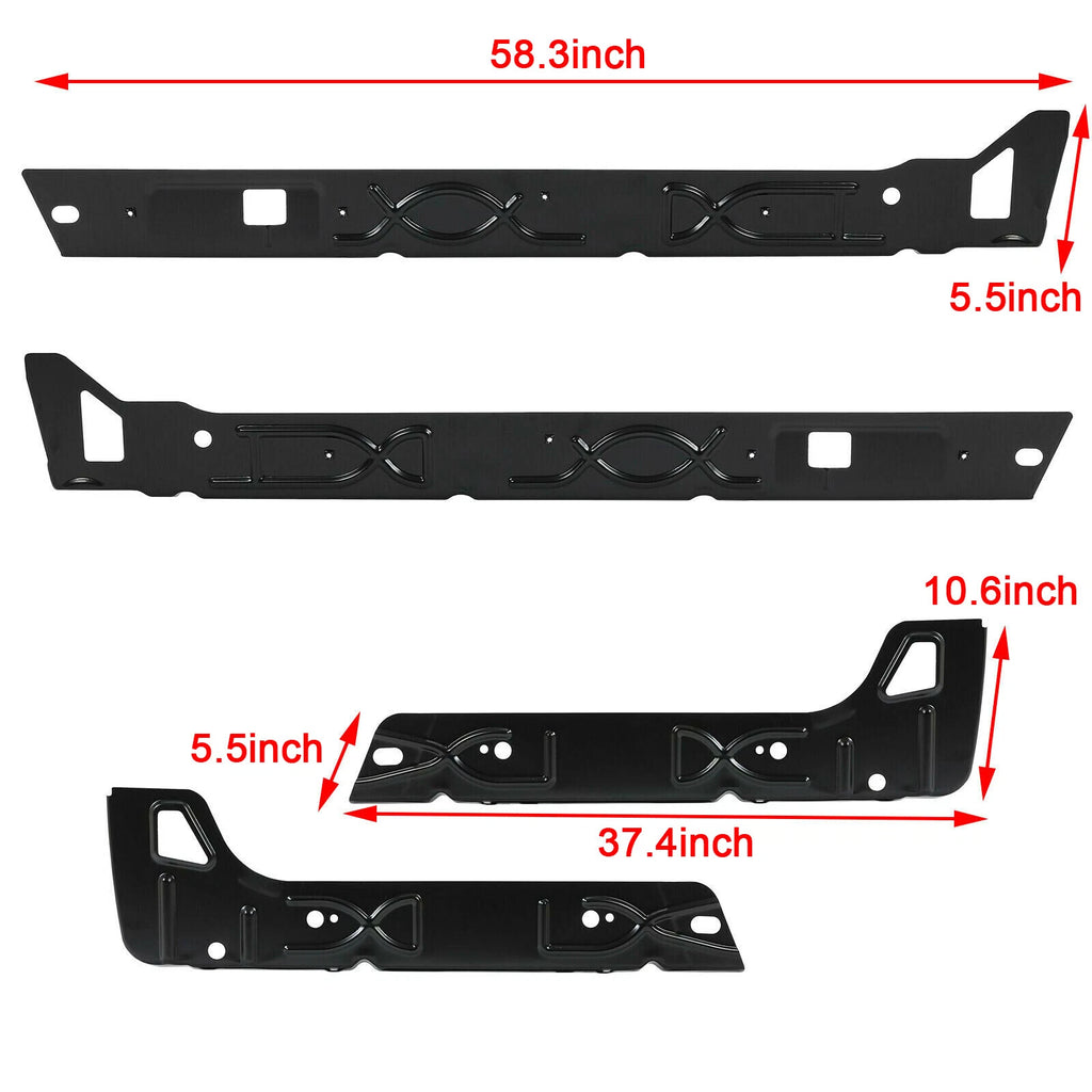 Set of 2 Inner Rocker Panels for Chevy Silverado GMC Sierra (1999-2007)