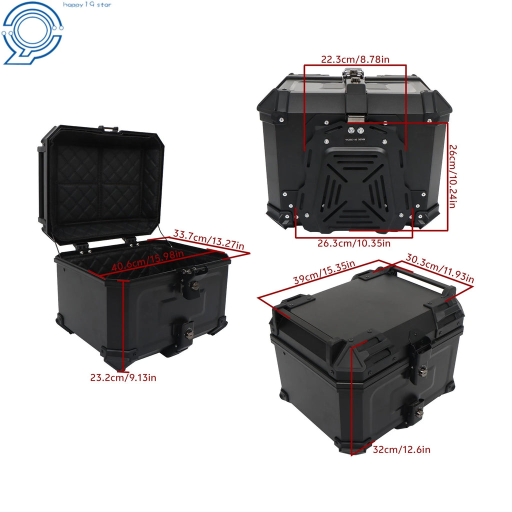 45L Waterproof Motorcycle Trunk for Touring with Security Lock