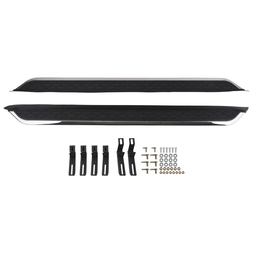Set of 2 Black Side Running Boards for Lincoln Aviator (2020–2025)