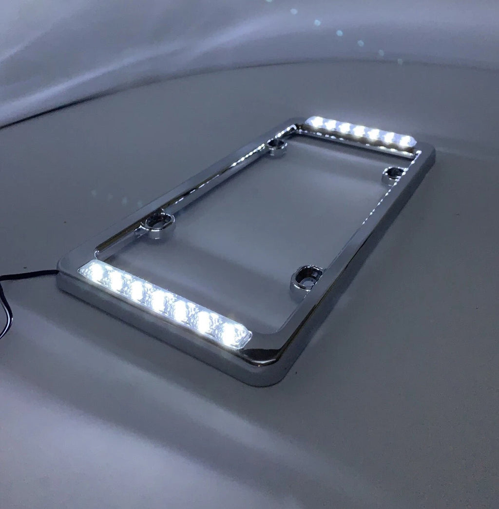 License Plate Frame White LED Reverse Light for Clear Lens Toyota Hilux (2005–2015)