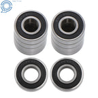 Set of 10 Ball Bearings 6202-2RS for Motors (15x35x11mm, Double Rubber Seal)