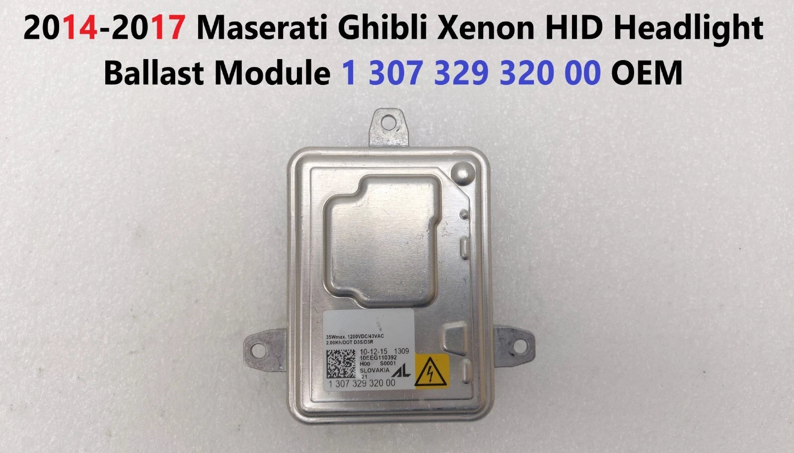 Xenon HID Headlight Ballast Module for Maserati Ghibli (2014–2017) 130732932000
