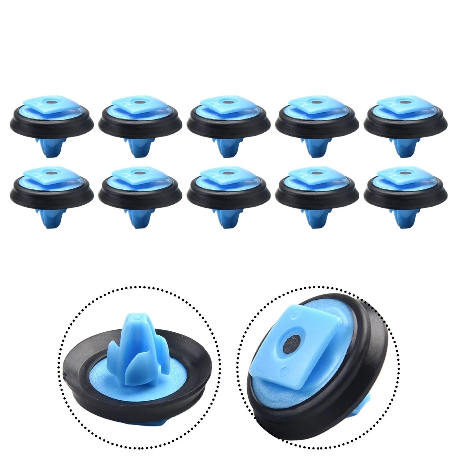 Pack of 10 Blue Trim Clips for Fiat 500X & PandaCross (2015–2023)