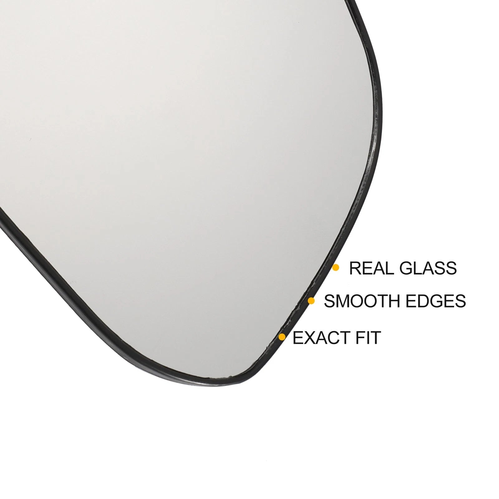 Left Side White Mirror Glass for Hyundai I10 (2013–2019)