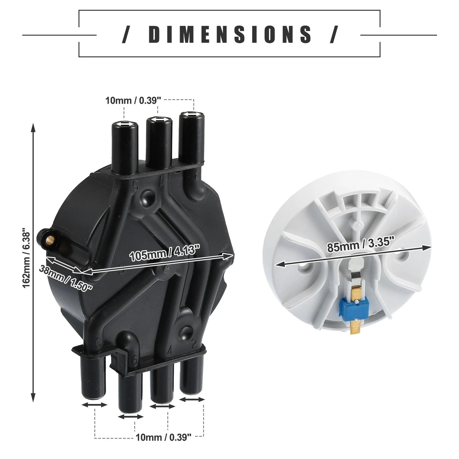 Brass Terminals Distributor Cap and Rotor Kit for Chevrolet (10452458, 10452457)