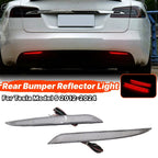 Clear LED Rear Bumper Reflector Tail Light for Tesla Model S (2012–2023)
