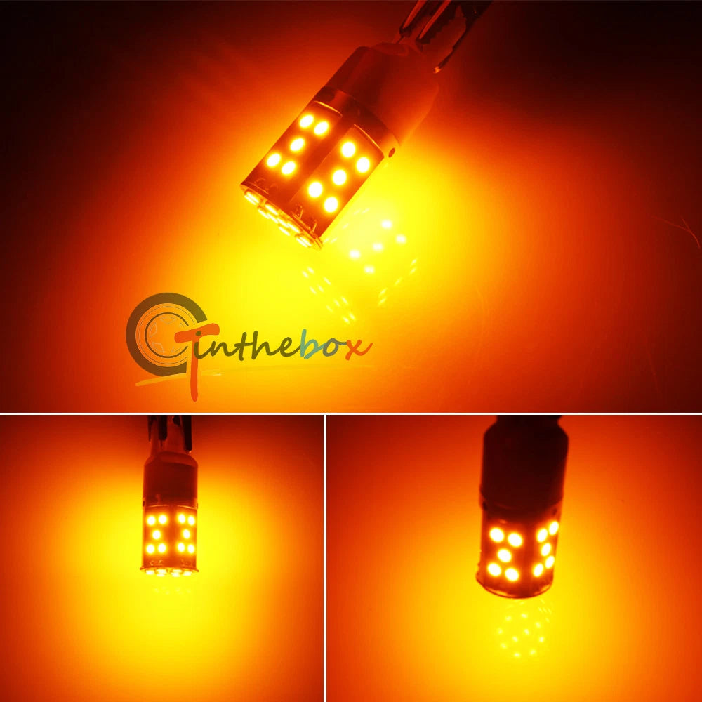 2X 7440 Amber LED Turn Signal Light Bulbs for Cars