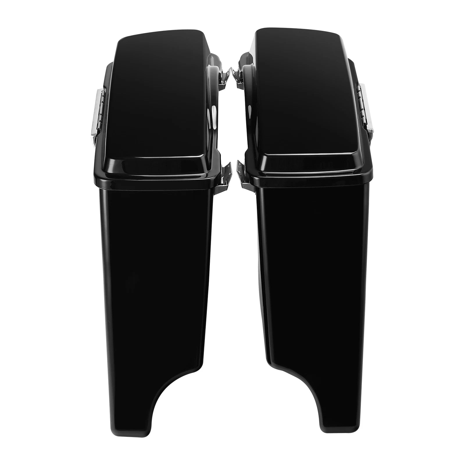 5" Vivid Black Stretched Extended Hard Saddlebags for Harley Touring (1993–2013)