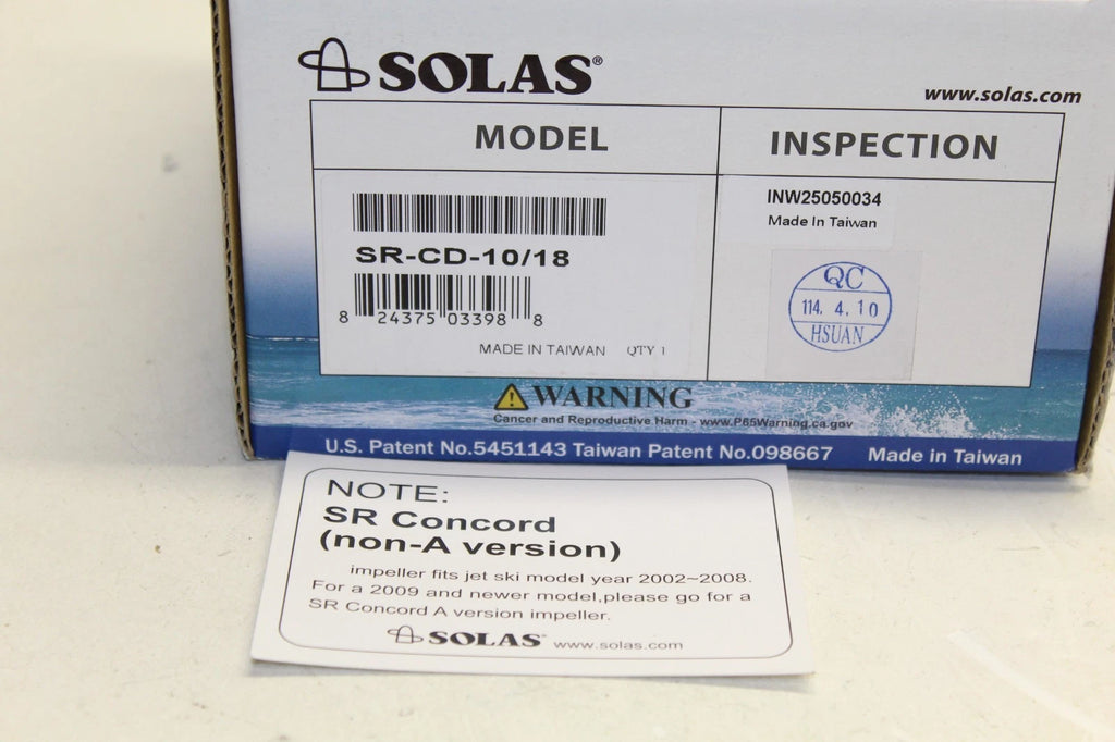 Solas 155.5mm Impeller SR-CD-10/18 for Sea-Doo GTI 130/155/170 (2006–2008)