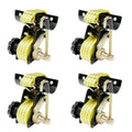 Ladder Rack Ratchet Straps 1.5" x 7.5' J-Hook for 2" Round Tube Mount