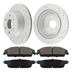 Rear Drilled Slotted Rotors & Ceramic Pads Kit for Chevy Tahoe (2007–2011)