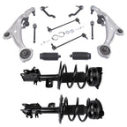 12pc Front Struts w/Spring Lower Control Arms Tierod for Nissan Altima (2007–2013)