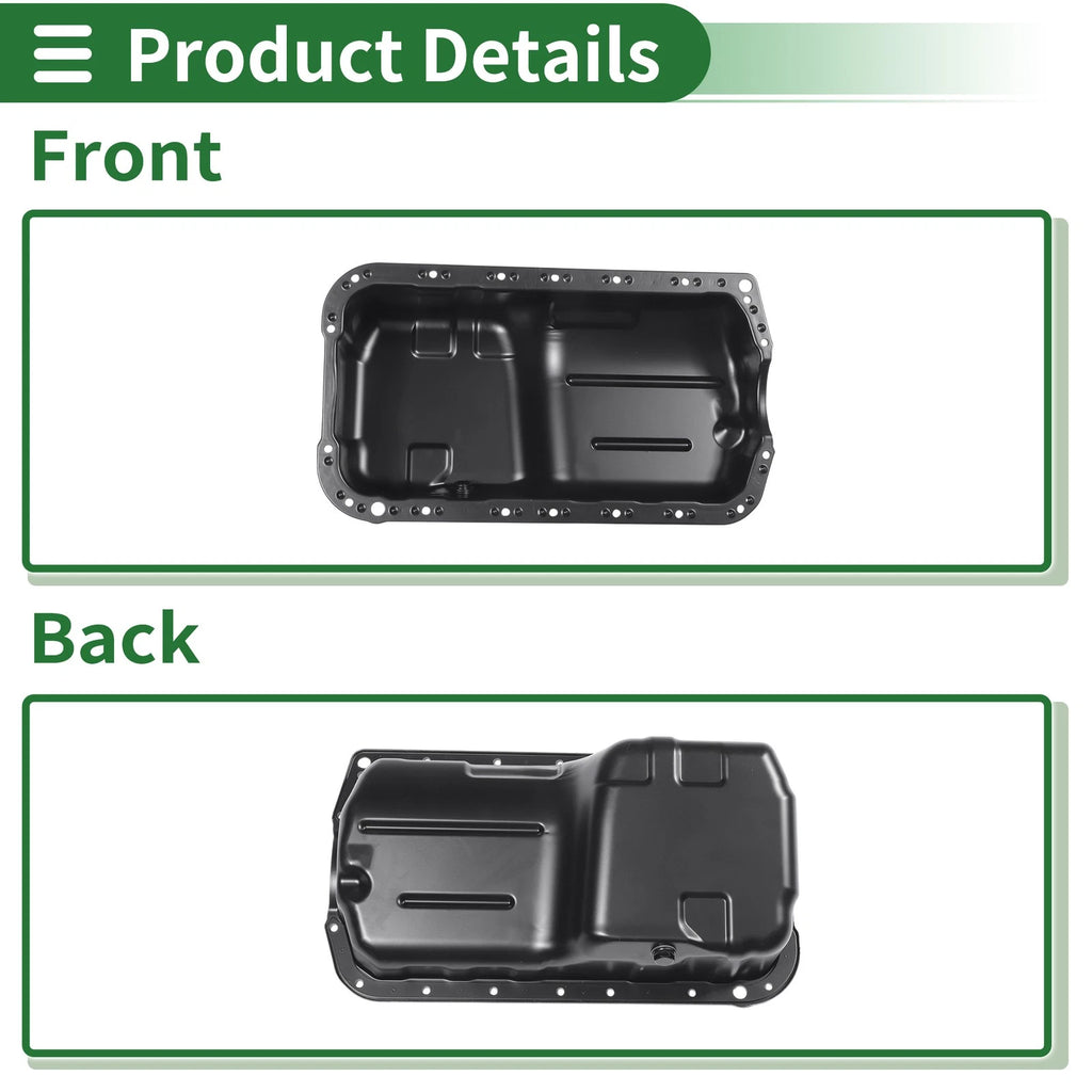 1 Pc Engine Oil Pan No.11200PT0010 for Honda Accord (1990–1997) Iron Black