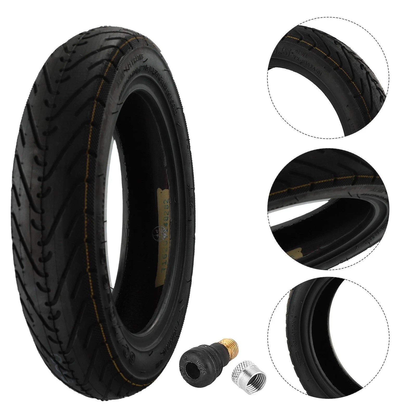 Tubeless Tire for Electric Scooter 60/70-6.5 (24524555mm) Black