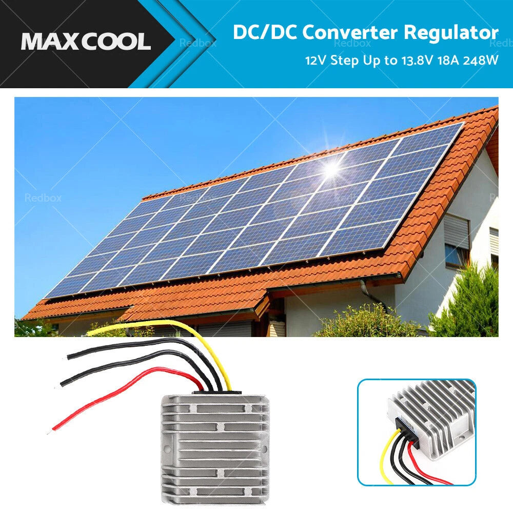 DC/DC Converter 12V to 13.8V 18A 248W Waterproof for Car Truck