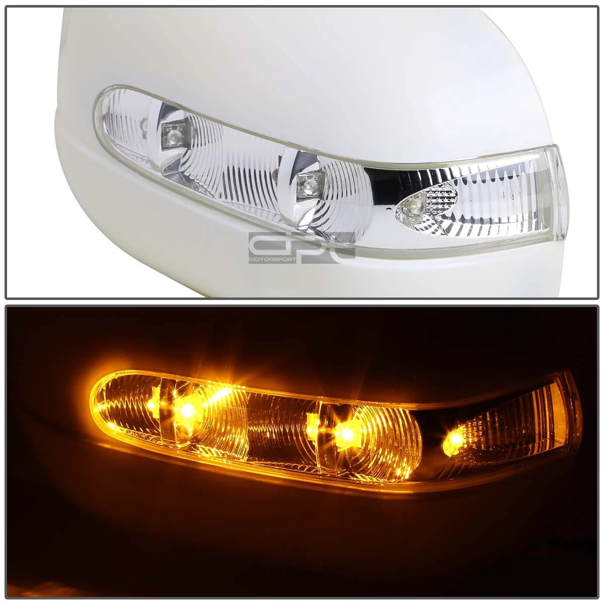 Side Mirror Cover with LED Turn Signal for Mercedes W210 E-Class (2000–2002)