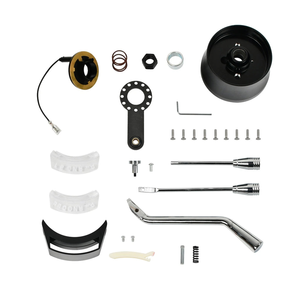 30" Stainless Steel Tilt Steering Column & Adapter for Universal Fit (No Key)