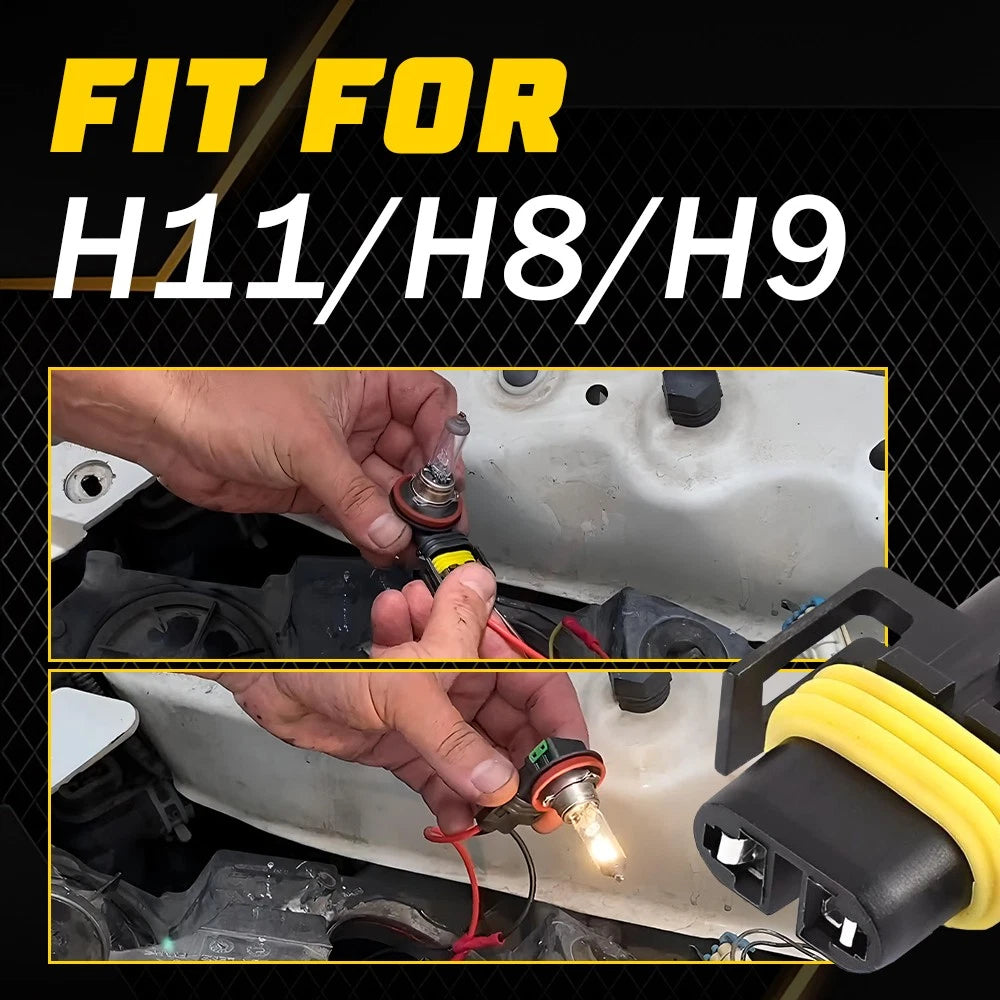 Headlight Socket Connector Plug for H9 Bulb (Universal Fit)