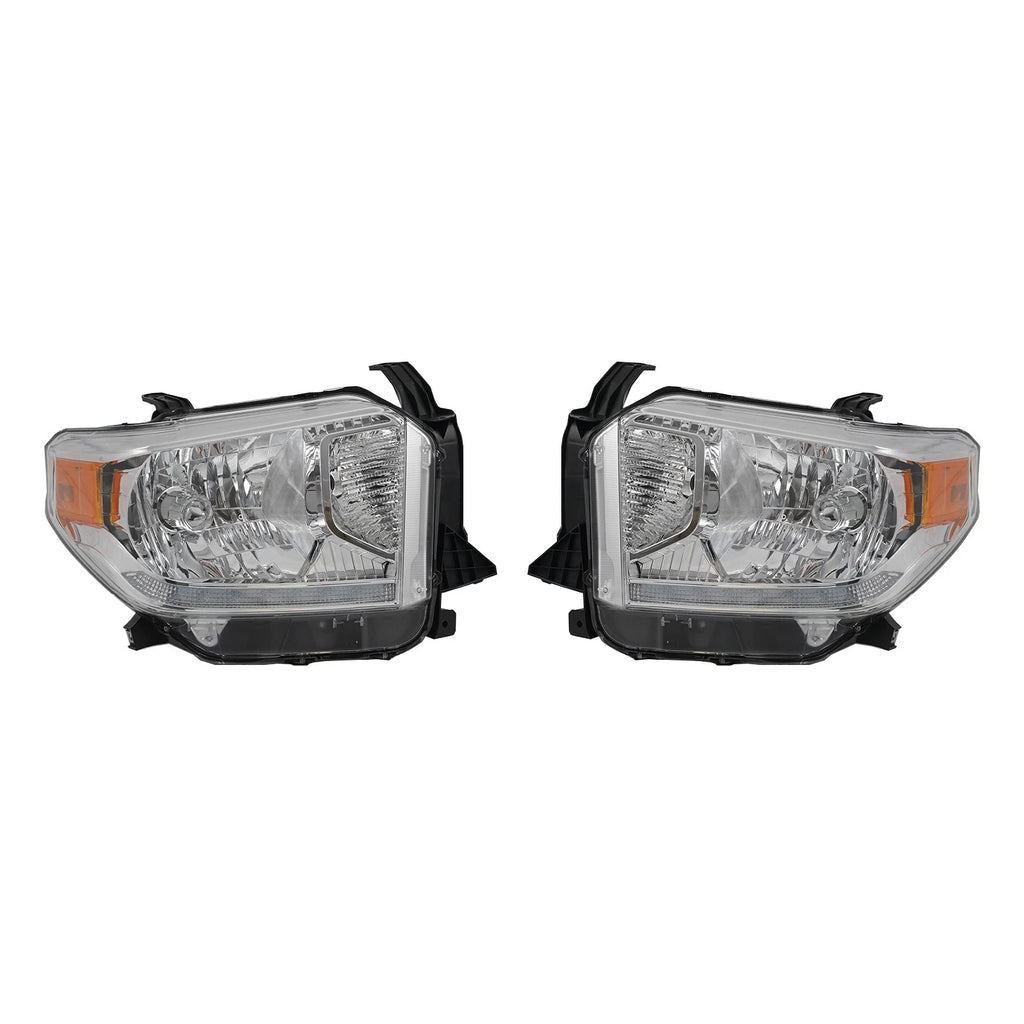 2X Halogen Headlight for Toyota Tundra (2014–2021) Left Right Pair