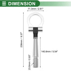 Tow Hook for Mitsubishi Lancer EX (23.6mm Aluminum Alloy, Silver Tone)