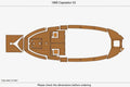 EVA Pad for Capeador 53 Cockpit Swim Platform (1988) Teak Deck Foam Flooring Mat