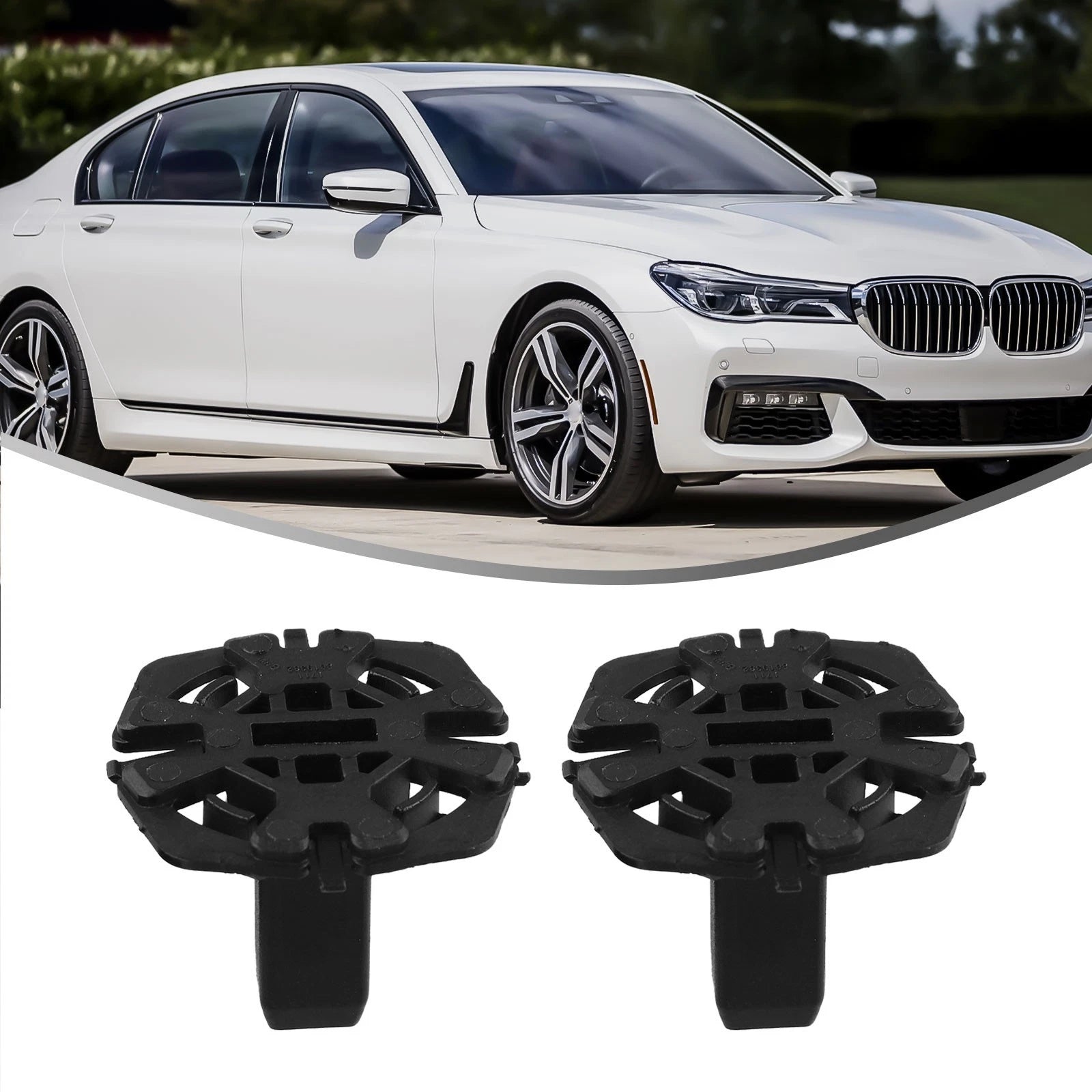 Set of 2 Coolant Radiator Fastening Element Clips for BMW (17118482944)