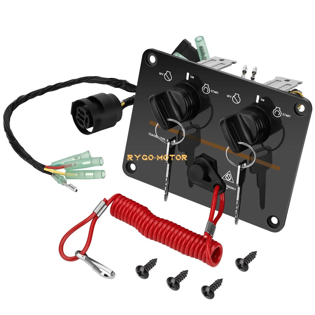 Top Twin Dual Key Switch Assembly Panel for Yamaha (6K1-82570-08, 6K1-82570-13-00)