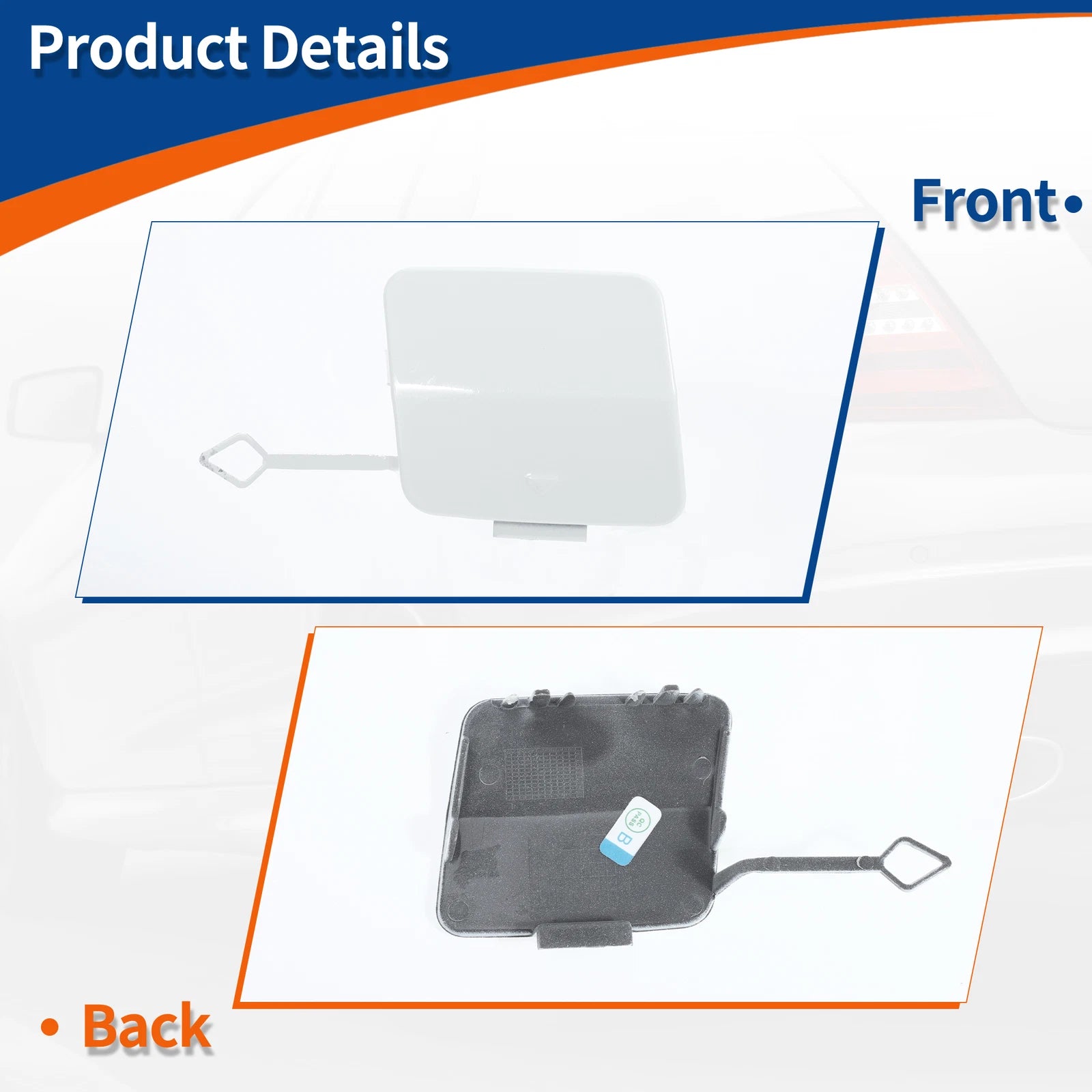 Front Tow Hook Cover for BMW 1 Series F20 (2012–2019) No. 51117292947 Pure White