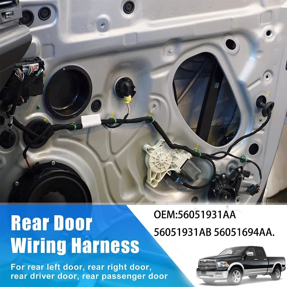 Rear Door Wiring Harness for Dodge Ram (MOPAR 56051694AA/56051931AA/56051931AB)