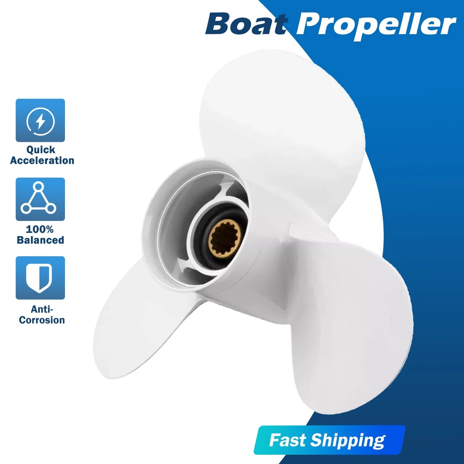 10 5/8x12 Boat Propeller for Yamaha Outboard 25-60HP (6H5-45952-00-00)