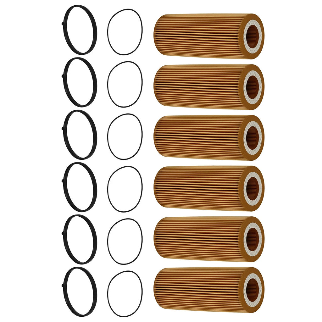 Set of 6 Oil Filters for Porsche Cayenne VW Touareg Audi (2005–2018)