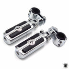 Footpegs Skull Foot Pegs for Harley Davidson Street Glide (2014–2023)