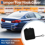 Tow Hook Cover Rear Car Bumper for BMW 530i 530e 540i M5 Black