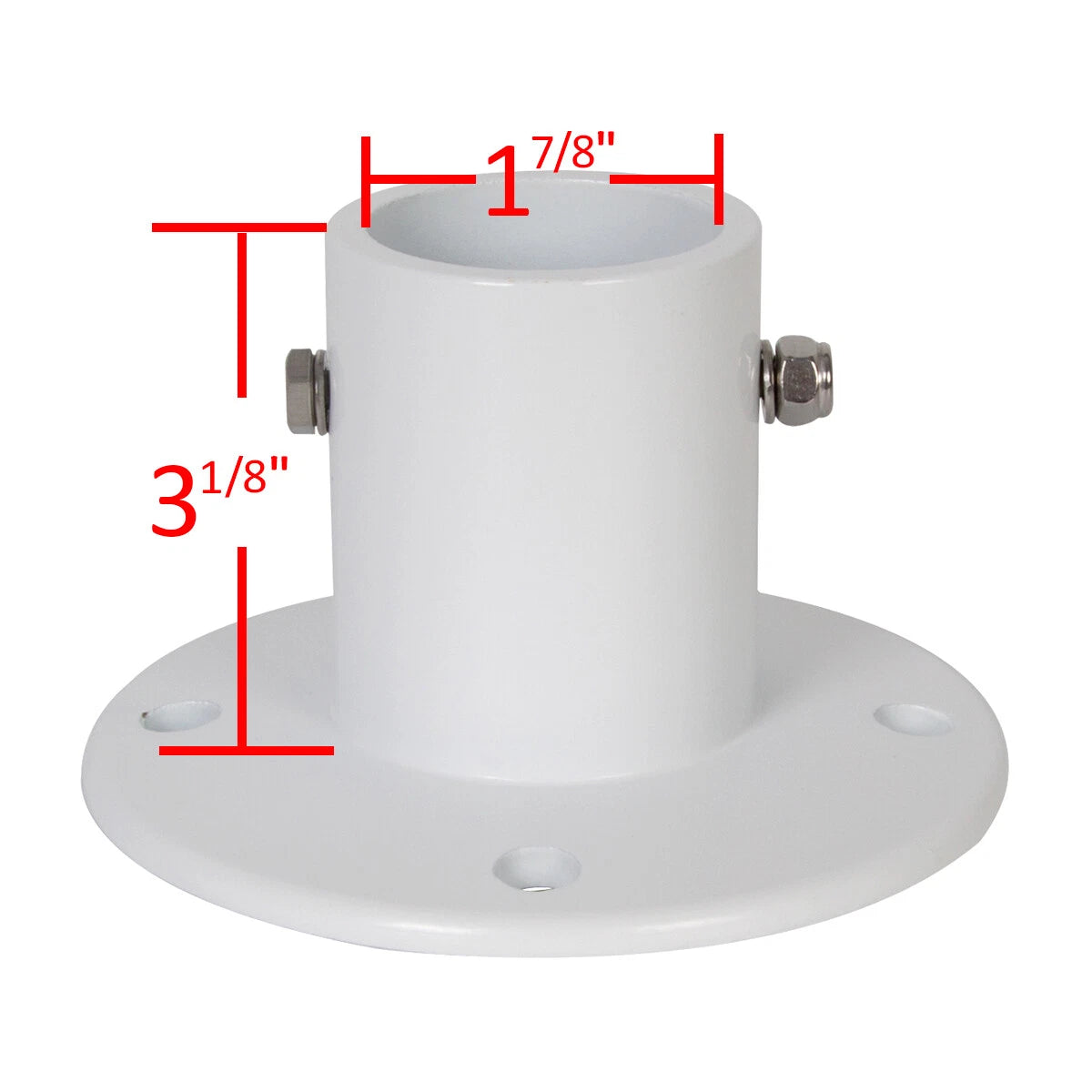 Set of 4 Aluminum Slide Deck Flanges for In-ground Swimming Pool