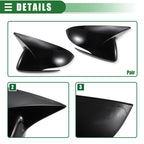 2X Rearview Mirror Cap for Hyundai Elantra (2017–2020) Gloss Black