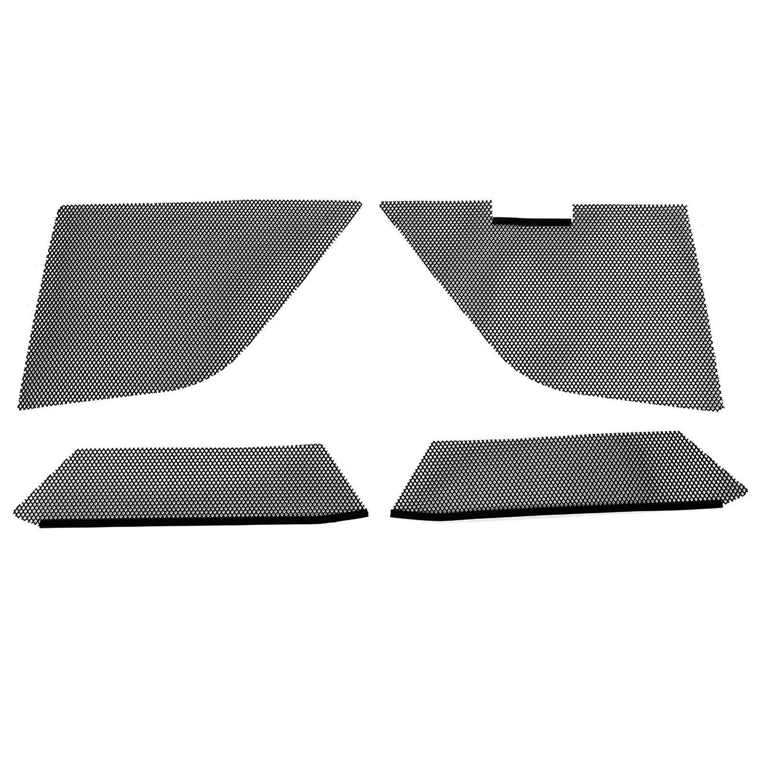 Set of 4 Radiator Mesh Grill Guards for Corvette C8 (2020–2024) Black