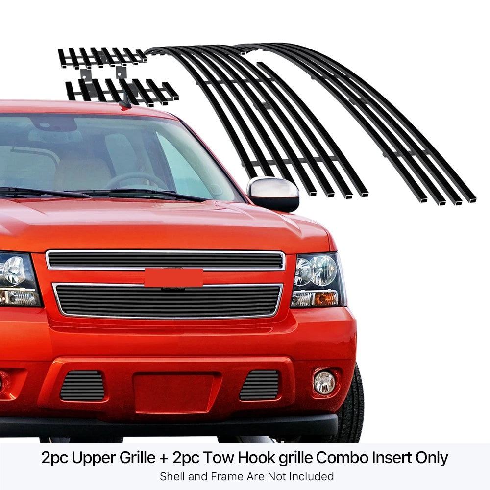 Stainless Black Billet Grille Combo for Chevy Suburban/Avalanche (2007-2014)
