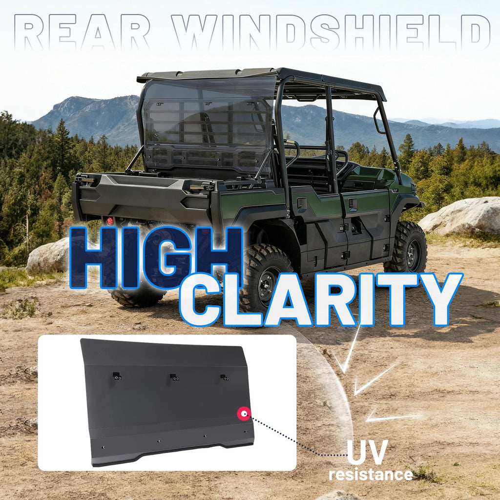 Smoked Windshield for Kawasaki Mule Pro FXT/DXT (2015–2023)