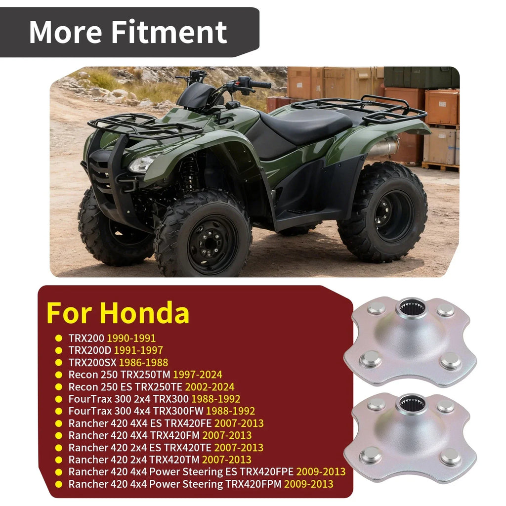 2Pcs Rear Wheel Hub for Honda Fourtrax 200 TRX200 (1986–1997)