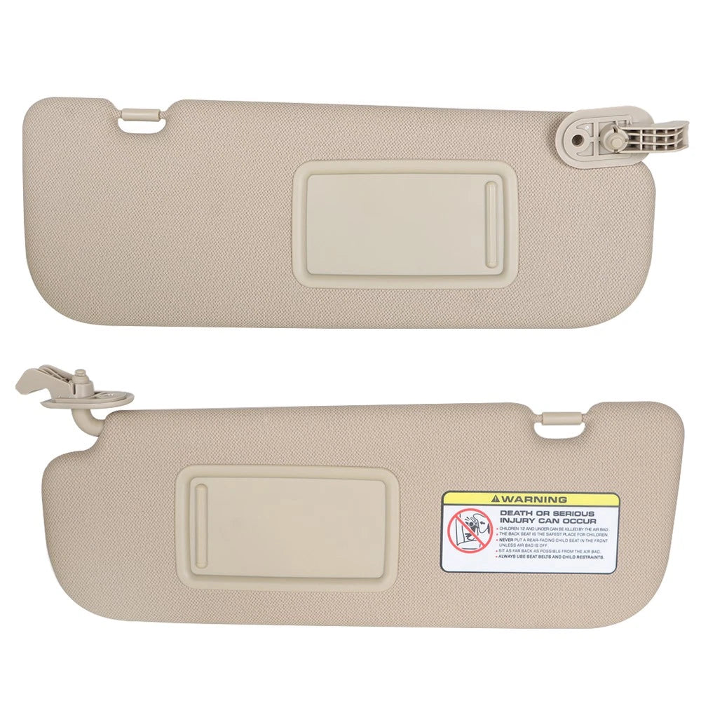 2X Sun Visor with Mirror for Hyundai Elantra (2011–2015) Beige