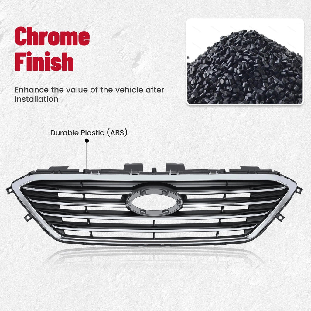 Chrome Upper Grille for Hyundai Sonata Sport (2015-2017)