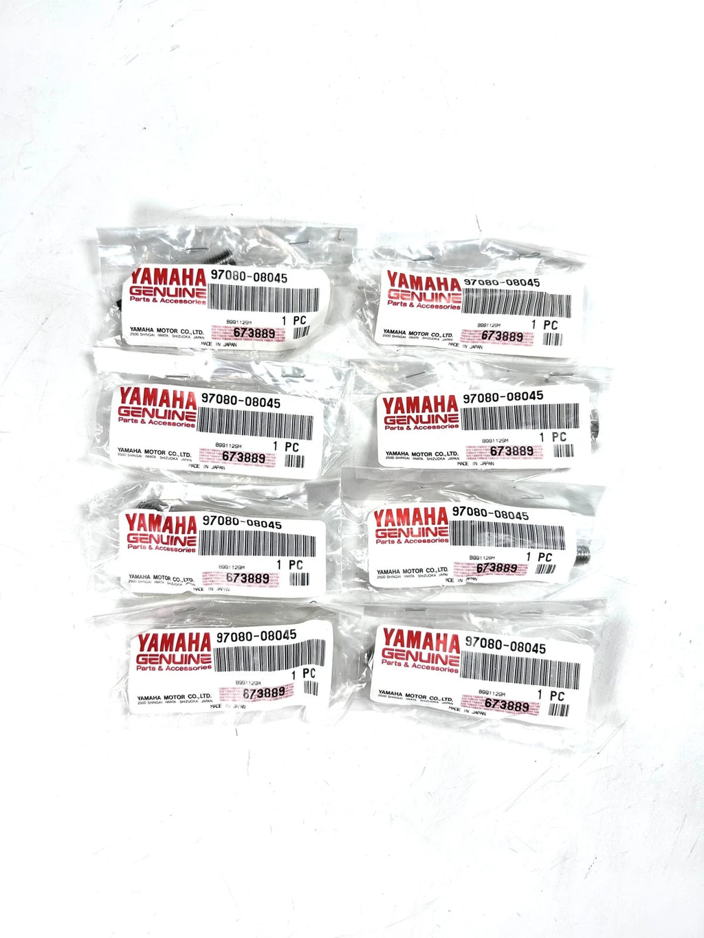 8 Pack Bolt Screw Set for Yamaha - Part Number 97080-8045