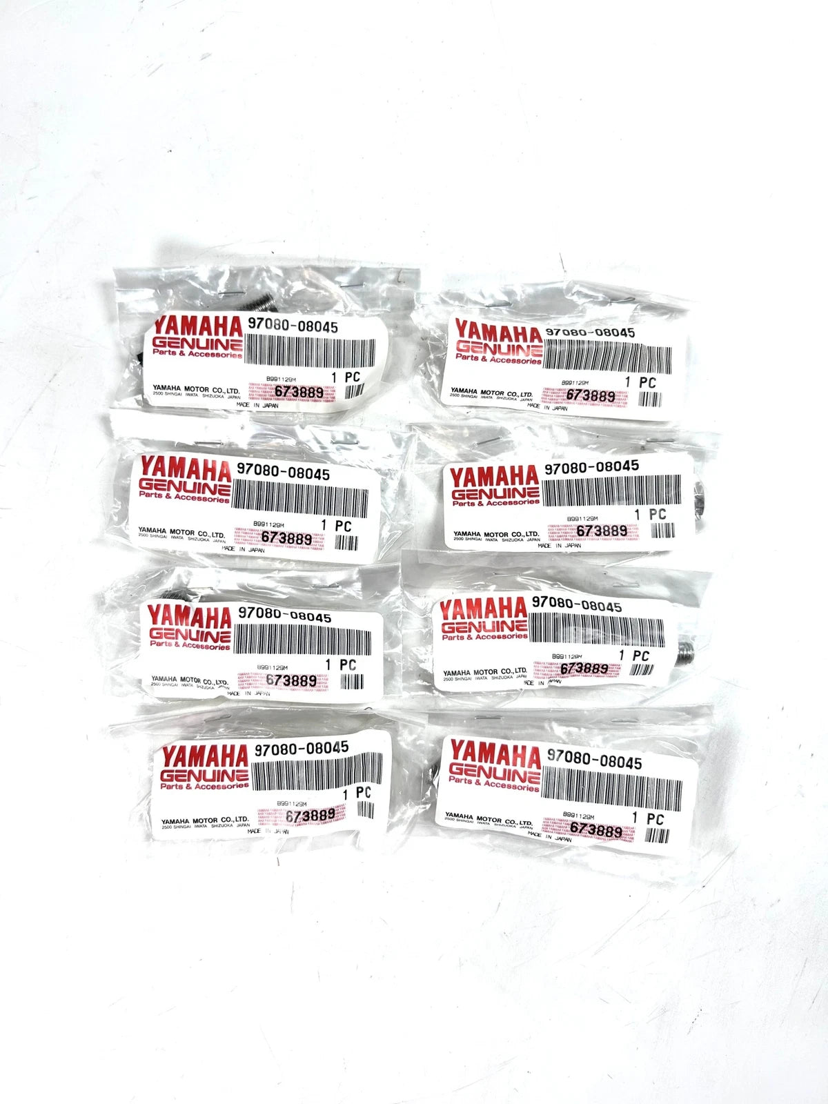 8 Pack Bolt Screw Set for Yamaha - Part Number 97080-8045