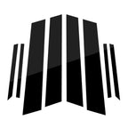 Piano Black Pillar Posts Side Door Window Protector for Honda Civic 2012-2015