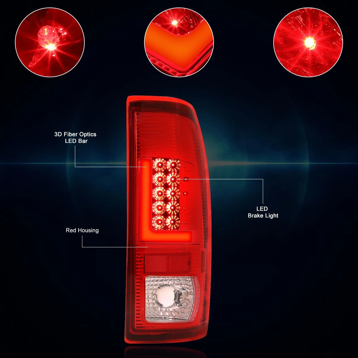 3D LED L-Bar Tail Light for Ford Super Duty (2008–2016)