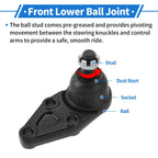 2X Front Lower Ball Joints for Mitsubishi Montero (2001–2006) MR508130