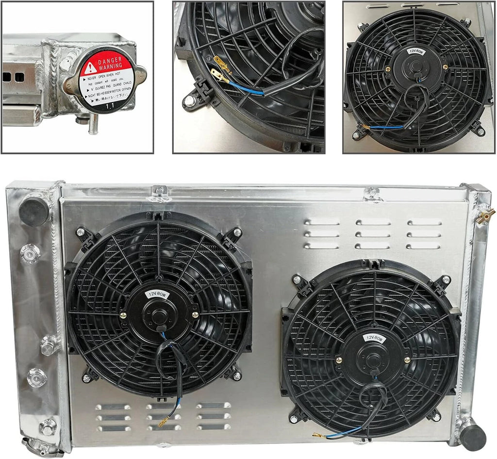 3X 161 3-Row Radiator, Shroud, Fan for Chevy Chevelle/El Camino/C10 (1968–1977)