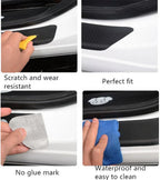 4Pcs Carbon Fiber Car Door Step Sill Scuff Protector Cover for Universal Models