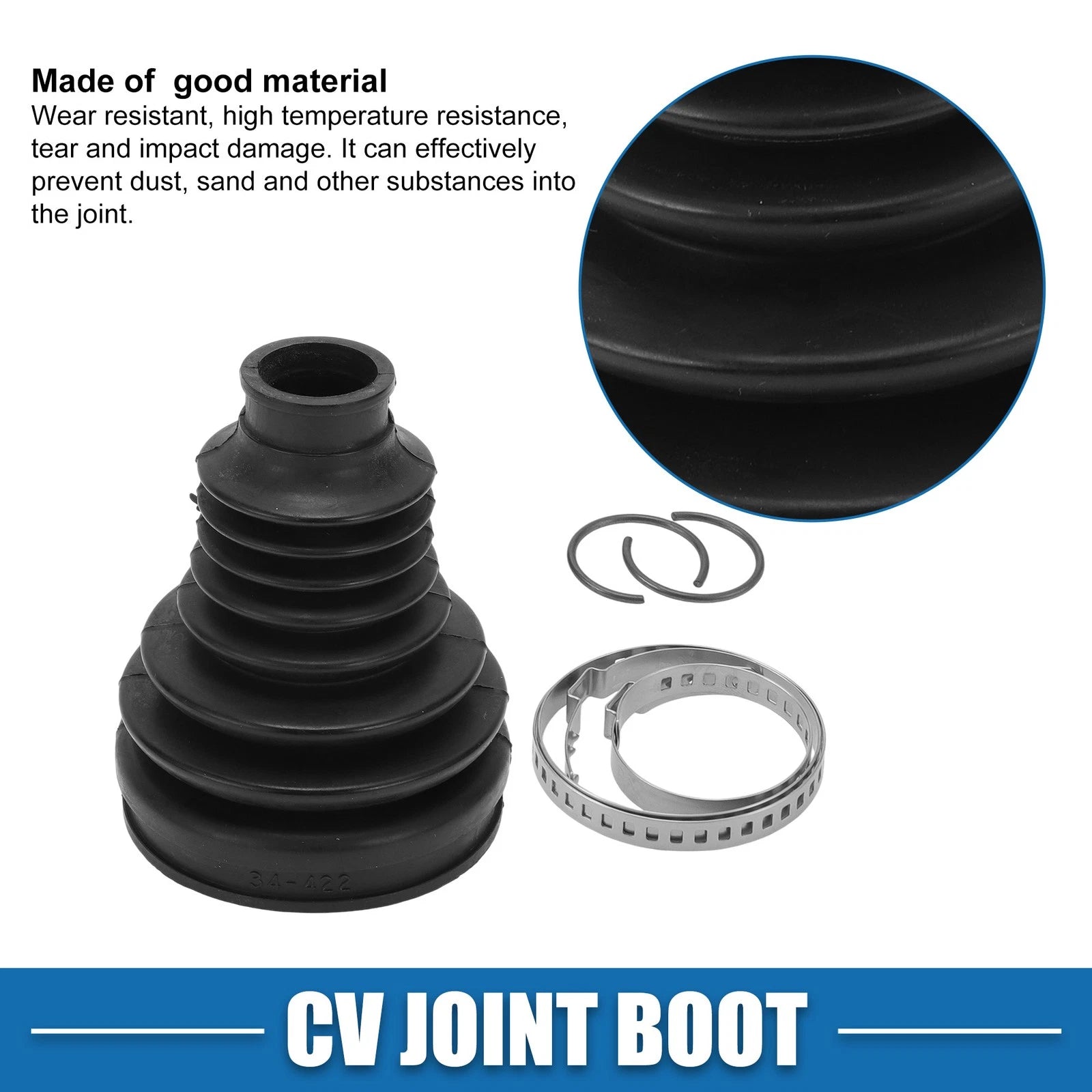 Inner CV Joint Boot Kit w/ Clamps for Audi A4 A5 (2009–2016) 8K0498201B